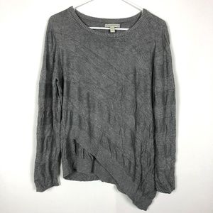 Dana Buchman Gray Sweater Asymmetrical Lightweight